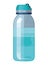 Transparent plastic bottle with refreshing purified water