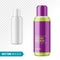 Transparent plastic cosmetic bottle template.