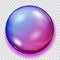 Transparent purple sphere with shadow