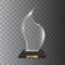Transparent Realistic Blank Vector Acrylic Glass Trophy Award