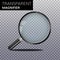 Transparent realistic magnify glass vector