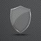 Transparent Shield. Safety Glass Badge Icon. Privacy Guard Banner. Protection Shield Concept. Decoration Secure Element. Defense S