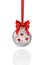 Transparent shiny christmas ball with presents inside. 3D Illustration