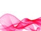 Transparent soft lines on white. Vector smooth pink abstract waves.
