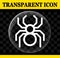 Transparent spider vector circle icon