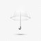 Transparent umbrella. Realistic transparent illustration. Vector icon
