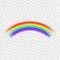 Transparent vector rainbow isolated on background. Rainbow in arch shape. Fantasy concept, symbol of nature