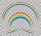 Transparent vector rainbow. Realistic image