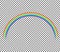 Transparent vector rainbow. Realistic image