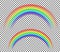 Transparent vector rainbow. Realistic image