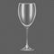 Transparent vector realistic empty wine glass