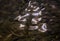 Transparent view of sea stones in shallow water