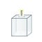 Transparent voting box icon