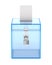 Transparent voting box on white background. Isolated 3D illustration