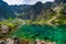 transparent water of a clean mountain lake Czarny Staw