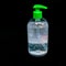 Transparent white plastic botle of sanitizer fluid