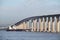 Transpetro ship passing under Rio-Niteroi bridge