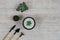 Transplanting cacti. Gardening tools shovel, rake, pot, cacti, cacti on a white wooden background. Suculents. View from