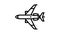 transport airplane aircraft line icon animation