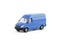 Transport blue van car on white background