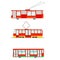 Transport. Bus, trolley, tram isolated color flat vector image.