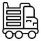 Transport car tipper icon outline vector. Truck container