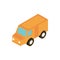 Transport courier truck vehicle isometric icon