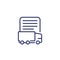 transport document, CMR line icon on white