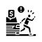 transport fare evasion glyph icon vector illustration