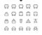 Transport Front View Outlined Pixel Perfect Well-crafted Vector Thin Line Icons 48x48 Ready for 24x24 Grid for Web