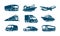 Transport icon set. Transportation symbol. Vector illustration