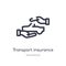 transport insurance outline icon. isolated line vector illustration from insurance collection. editable thin stroke transport