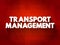 Transport Management text quote, concept background