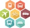 Transport mode icons