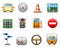 Transport and Road icon set