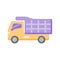 transport Sand truck icon flat illustration