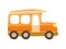 Transport school bus cartoon on white background