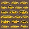 Transport set of isolated cars with taxi symbol