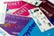 Transport tickets and passes from several cities, Luxembourg, Paris, Lille, Brussels, London