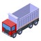Transport tipper icon, isometric style