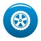 Transport tire icon blue