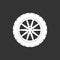 Transport tire icon. Vector illustration, flat design