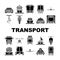 transport transportation car icons set vector