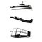 Transport, travel vector illustration of Boat, Airplane, Bus.