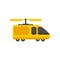 Transport unmanned taxi icon flat isolated vector