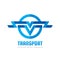 Transport - vector logo concept illustration. Abstract stripes in circle shape. Wings sign. Letter V symbol. Logistic icon.