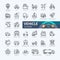 Transport, vehicle and delivery elements web icon set - outline icon set