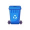 Transportable Closed Lid Paper Waste Container