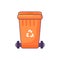 Transportable Closed Lid Plastic Waste Container