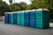 Transportable public toilet cubicle used in crowded places